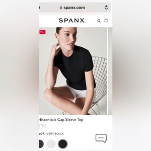 Spanx top in black. Size M. Never been used. Super soft. 🌸